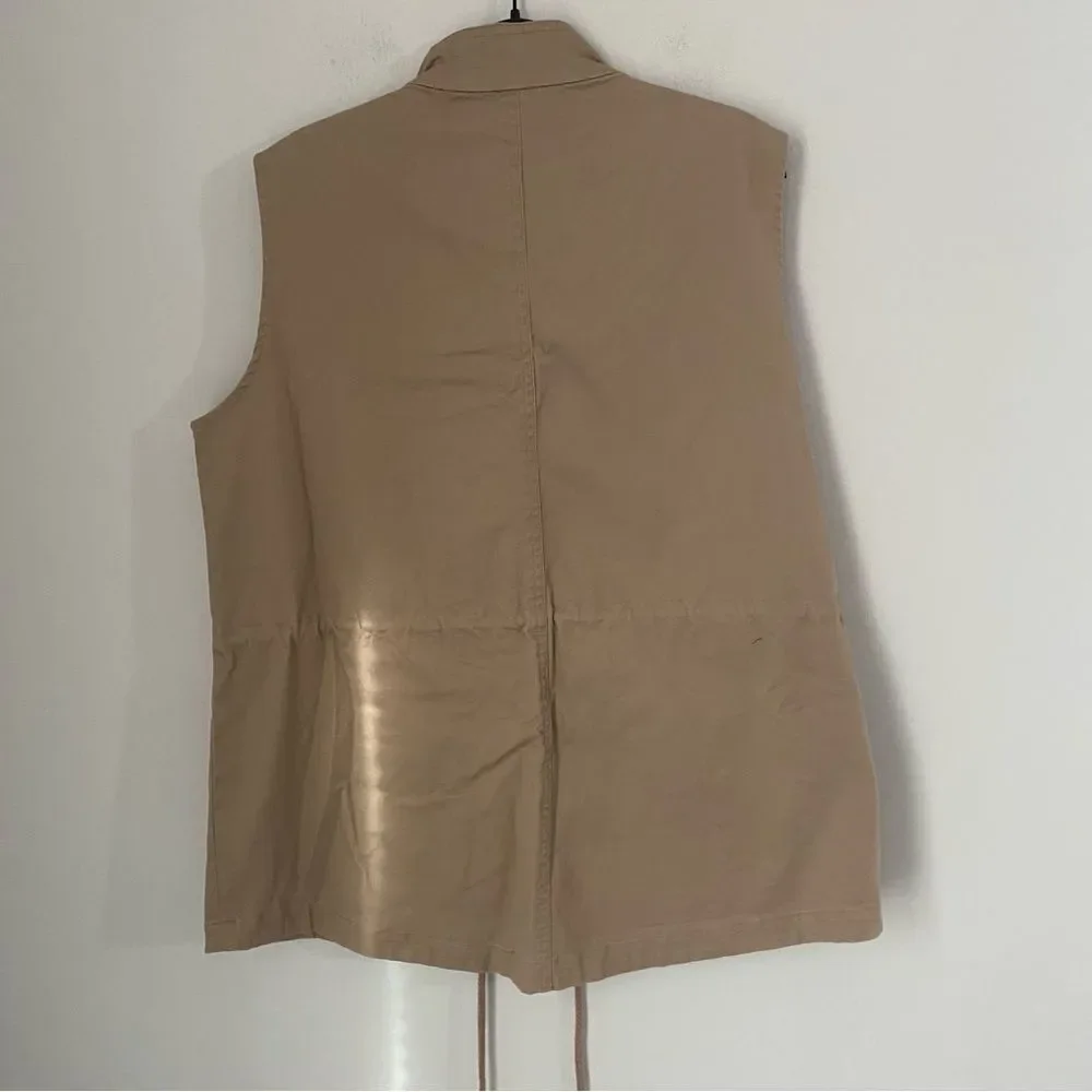 TAHARI BY ASL Womens Brown Solid 8968 Zip Vest Jacket 16 - Picture 2 of 3